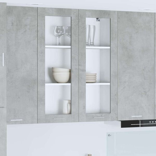 vidaXL Hanging Cabinet Concrete Grey 80 x 31 x 100 cm Engineered Wood