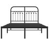 vidaXL Metal Bed Frame without Mattress with Headboard Black 120x190cm