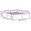 vidaXL Bed Frame without Mattress White Solid Wood 135x190 cm Double Double
