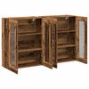 vidaXL Wall Mounted Cabinets 2 pcs Old wood 69.5 x 34 x 90 cm