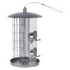 dobar 3-Chamber Bird Feeder Silver