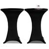 vidaXL Standing Table Cover &Oslash;60 cm Black Stretch 4 pcs