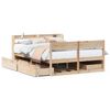 vidaXL Bed Frame without Mattress 120x190 cm Small Double Solid Wood Pine