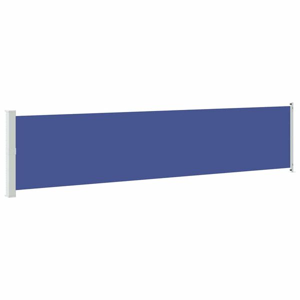 vidaXL Patio Retractable Side Awning 140x600 cm Blue