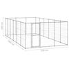 vidaXL Outdoor Dog Kennel Galvanised Steel 21.78 m&sup2;