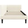 vidaXL Corner Bed Frame with Headboard Cream 100 cm x 200 cm Velvet