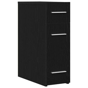 vidaXL Apothecary Cabinet Black Oak 20 x 45.5 x 60 cm Engineered Wood