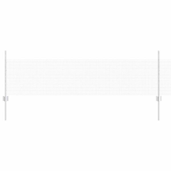 vidaXL Fence with Post Silver 0.5 x 25 m Steel