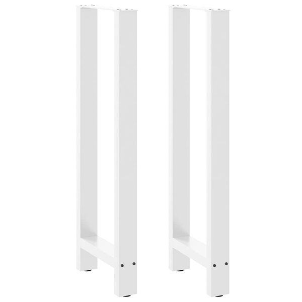 vidaXL Bar Table Legs White 2 pcs 40x(110-111) cm Steel