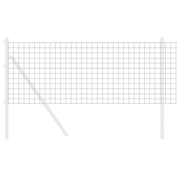 vidaXL Euro Fence Grey 0.4 x 25 m PVC-coated iron