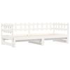 vidaXL Pull-out Day Bed without Mattress White 2x(90x190) cm Solid Wood