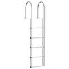 vidaXL 5-Step Dock Ladder Silver 45 &times;11.5 &times;190 cm Aluminum