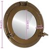 vidaXL&nbsp;Porthole Mirror&nbsp;Wall Hanging&nbsp;&Oslash;38 cm&nbsp;Aluminium and Glass
