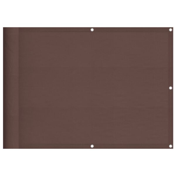 vidaXL Balcony Screen Brown 75x800 cm 100% Polyester Oxford