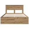 vidaXL Bed Frame Artisian Oak 140 x 200 cm Solid Pine Wood