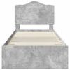 vidaXL Bed Frame with Drawer Concrete Grey 90 x 200 cm Engineered Wood