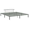 vidaXL Bed Frame without Mattress Grey Metal 180x200 cm Super King