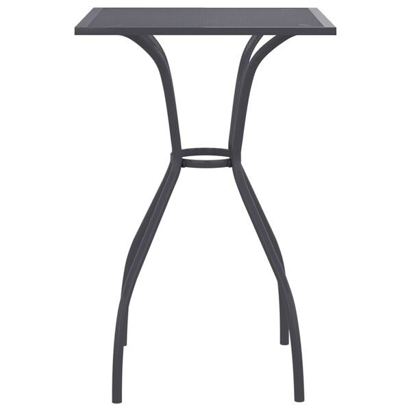 vidaXL Garden Table Anthracite 50x50x72 cm Steel Mesh