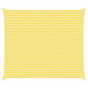 vidaXL Sun Shade Sail Yellow and White 7 x 6 m 100% Polyester Oxford