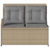 vidaXL Garden Bench with Cushion Beige Poly rattan