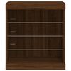 vidaXL Sideboard with LED Lights Brown Oak 60.5x37x67 cm