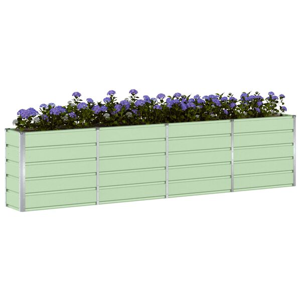 vidaXL Planter Green 320 x 40 x 75 cm Steel