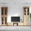 vidaXL TV Cabinet Set with Drawer with Door Sonoma Oak Engineered Wood