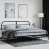 vidaXL Metal Bed Frame without Mattress with Headboard Black 200x200cm