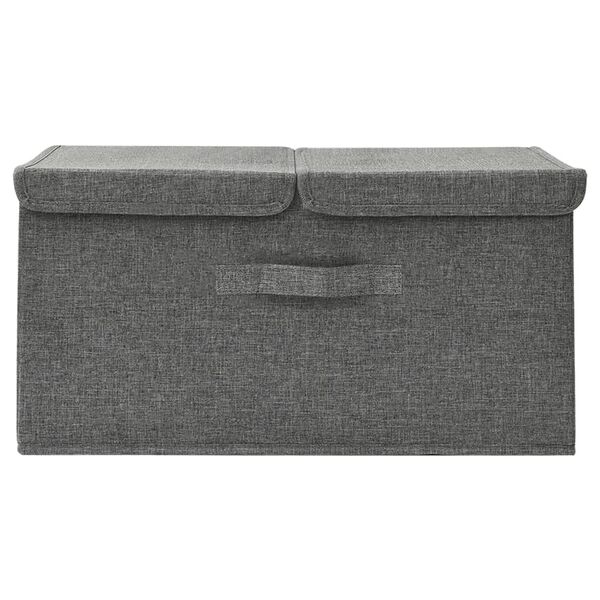 vidaXL Storage Box Fabric 50x30x25 cm Anthracite