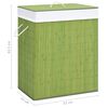 vidaXL Bamboo Laundry Basket Green 100 L