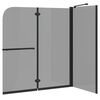 vidaXL Bi-Folding Shower Enclosure Dark Transparent 120 x 67 x 129 cm