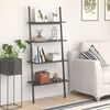 vidaXL 4-Tier Leaning Shelf Black 64x34x150.5 cm