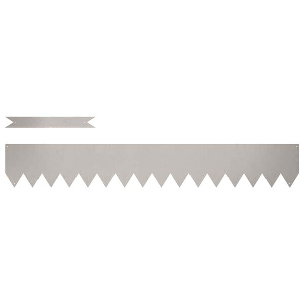 vidaXL Lawn Edging 50 pcs Brown 100 x 0.05 x 15 cm Weathering Steel