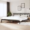 vidaXL Bed Frame without Mattress Grey Solid Wood 200x200 cm (810039+814116)