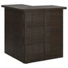 vidaXL Bar Table | Brown | Poly Rattan, Steel | Bar Table | Contemporary