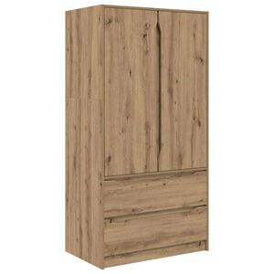 vidaXL Wardrobe Manual Artisan Oak 79.5 x 49 x 156 cm Engineered Wood
