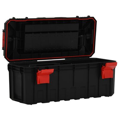 vidaXL Tool Box Black and Red 65x28x31.5 cm