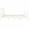 vidaXL Bed Frame without Mattress White Super King Size Solid Wood