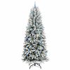 vidaXL Artificial Christmas Tree with 300 LEDs with Stand White 240 cm