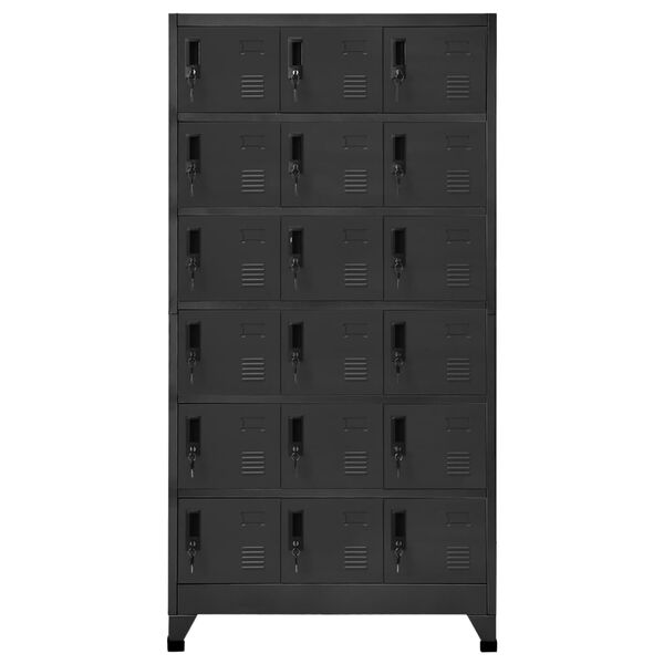 vidaXL Locker Cabinet Anthracite 90x40x180 cm Steel