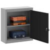 vidaXL Tool Cabinet with Shelf Black and Grey 50 x 20 x 55 cm