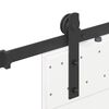 vidaXL Sliding Door Hardware Kit 183 cm Steel Black