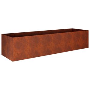 vidaXL Garden Planter Rusty 280 x 80 x 60 cm Weathering Steel