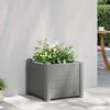 vidaXL Garden Raised Bed PP Stone Grey 43x43x35 cm