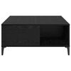 vidaXL Coffee Table Black Oak 80 x 80 x 36.5 cm Engineered Wood