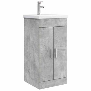 vidaXL Bathroom Vanity with Sink Concrete Grey 42 x 40 x 84.5 cm