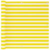 vidaXL Balcony Screen Yellow and White 90x500 cm HDPE