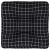 vidaXL Pallet Cushion Black Check Pattern 60x61.5x10 cm Oxford Fabric