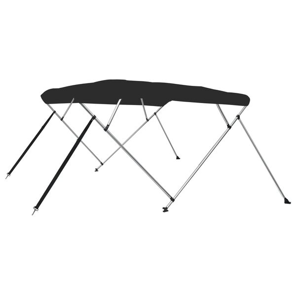 vidaXL 4-bow Bimini Top Black 243x180x137 cm