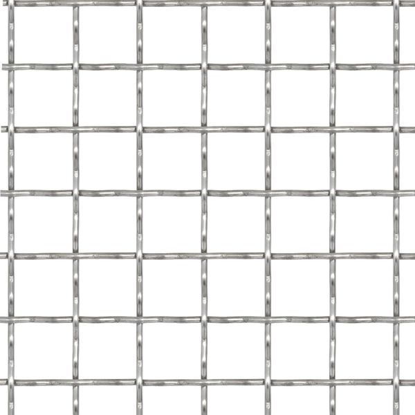 vidaXL Crimped Garden Wire Fence Stainless Steel 50x50 cm 31x31x3 mm